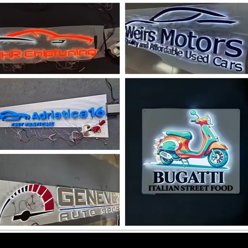 Custom LED Backlit Letter Sign - Auto Repair Shop Logo recension och pris