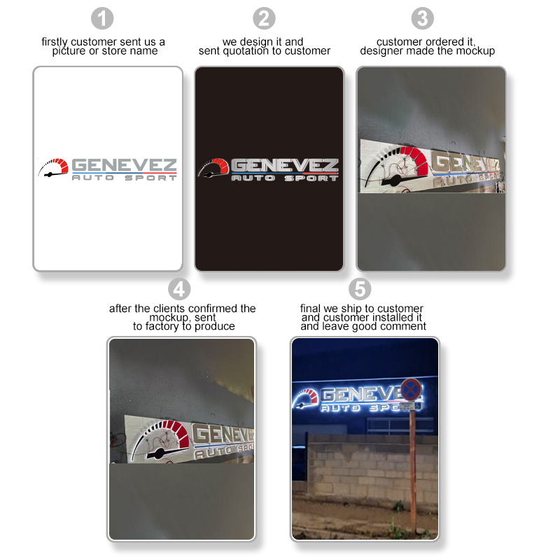 Custom 3D Backlit Metal Letter - Auto Repair Shop Logo recension och pris
