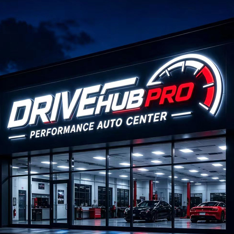 3D Custom LED Illuminated Lett - Auto Repair Shop Logo recension och pris
